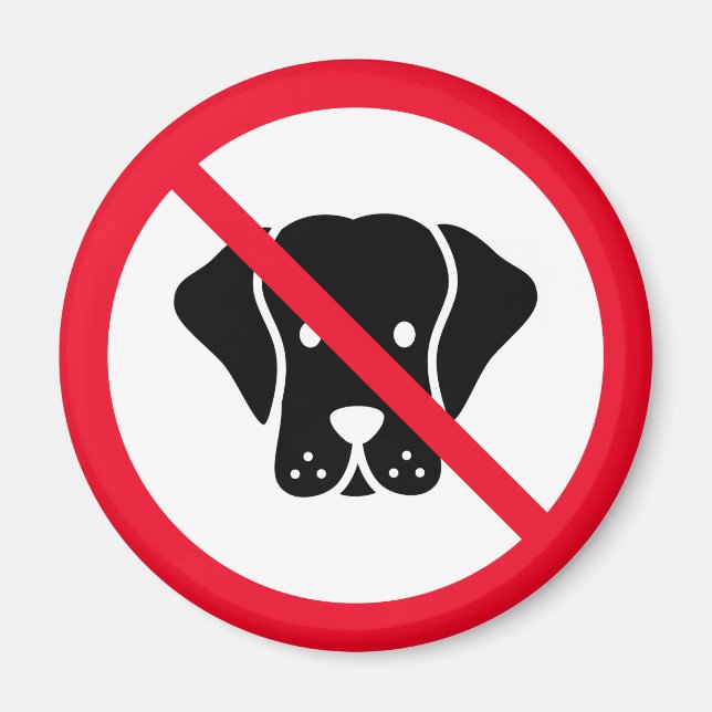No se permiten perros | Rótulo Círculo Rojo | Imán (Frente)