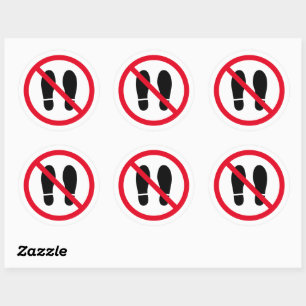 No se permiten zapatos a los pegatinas de señas pr