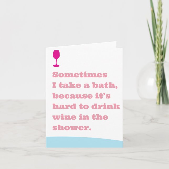 No se puede beber en la tarjeta de felicitación de (Anverso)