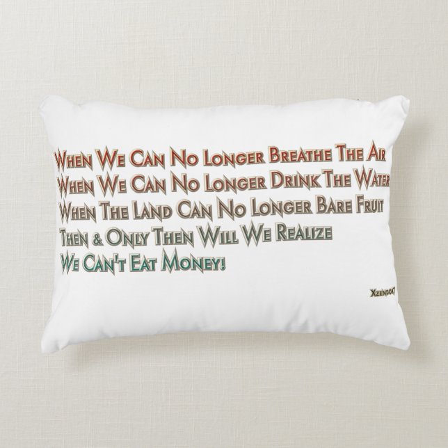 No se puede comer el almohada acento de dinero (Anverso)