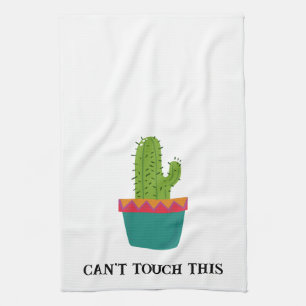 No se puede tocar esta toalla de cocina de cactus