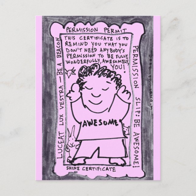 No se requiere permiso - postal (Anverso)