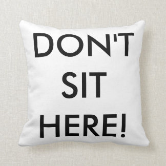 ¡No se siente aquí! Cojín decorativo