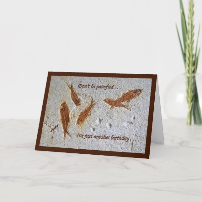 "No sea" tarjeta de cumpleaños aterrorizada (Anverso)