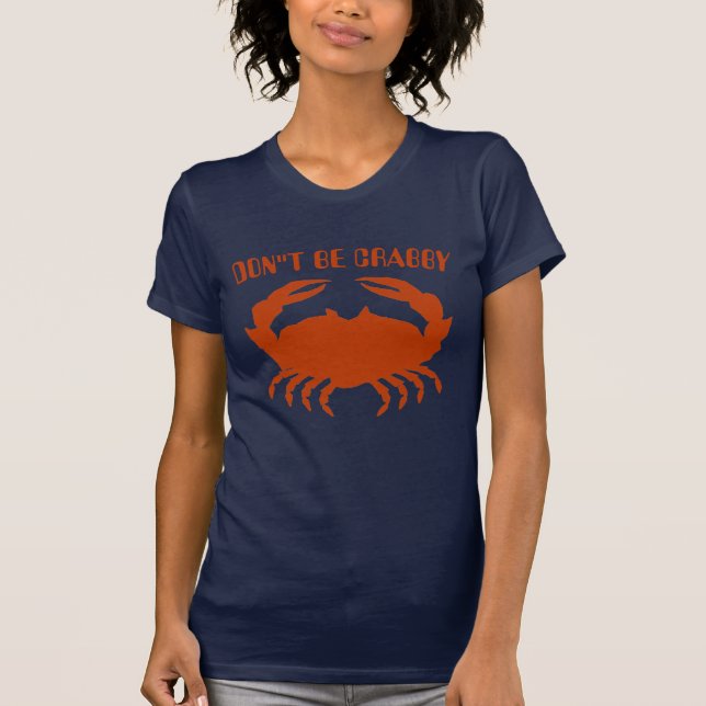 No seas cangrejo, bahía de Chesapeake, camiseta (Anverso)