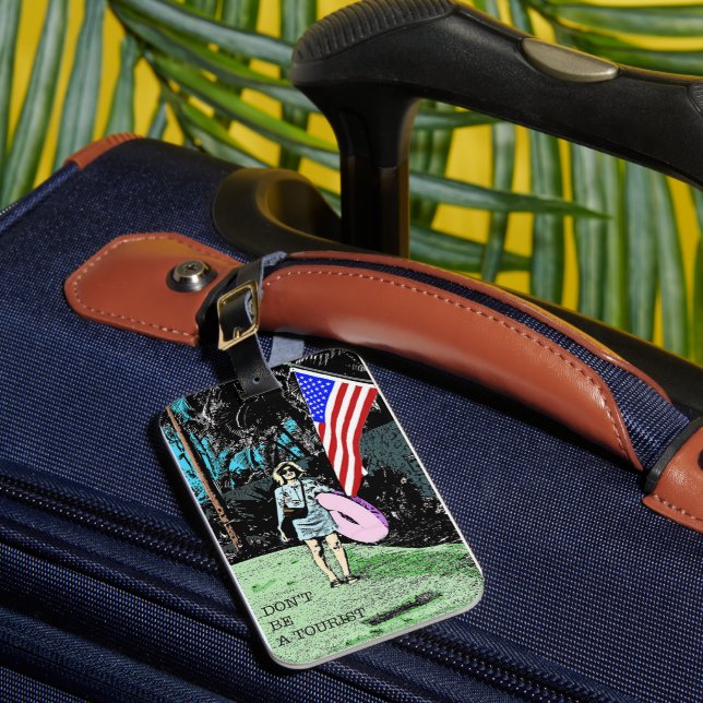 No seas turista, etiqueta de equipaje (Anverso In situ 1)