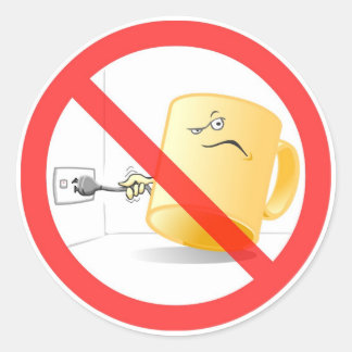 ¡No seas un cerdo, usa el tapón! Pegatina de color