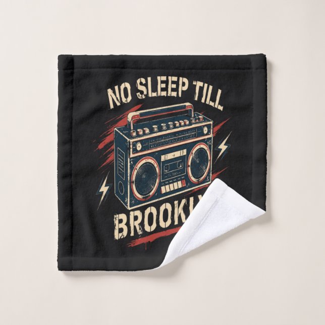 No Sleep Boombox Retro Antiguo (Toallita)