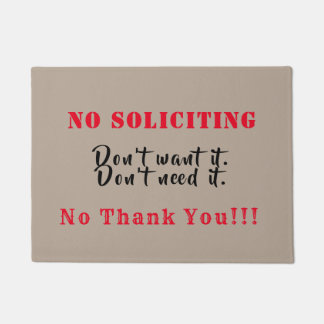 No solicitando felpudo