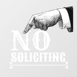 No Solicitar Mano Apuntadora Manicule Pegatina par