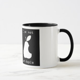 No soy Apple - taza blanca con el ajuste negro