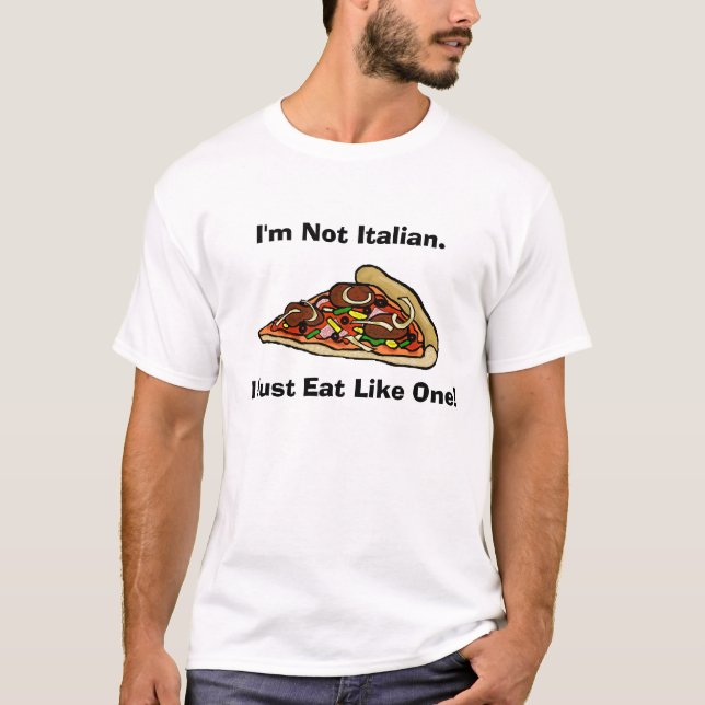 No soy camiseta italiana de la pizza (Anverso)