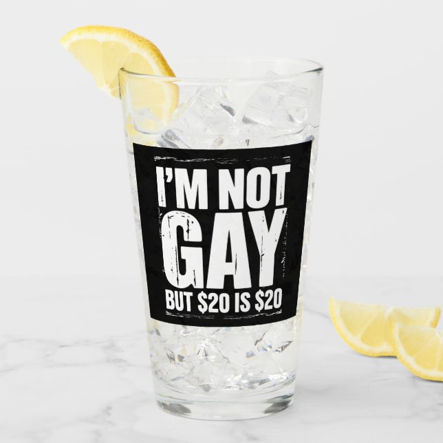 No soy gay pero $20 es $20 Graciosamente LGBTQ (Anverso (hielo))