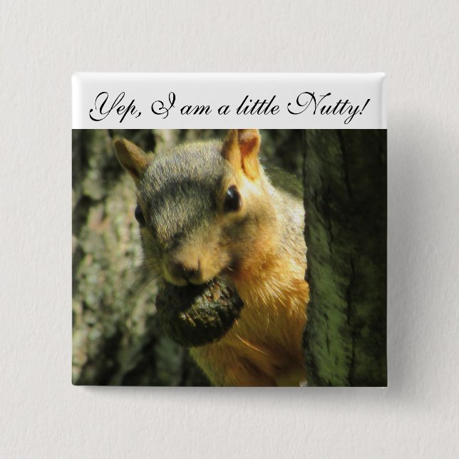 No soy gracioso botón de ardilla humorística (Anverso)