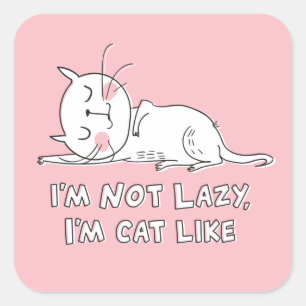 No soy perezoso - los pegatinas cuadrados,