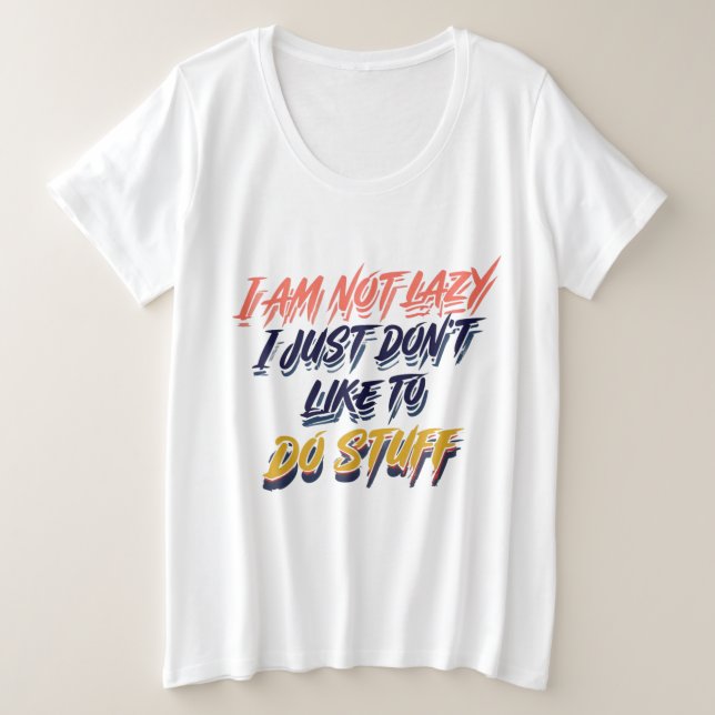 No soy perezoso, simplemente no me gusta hacer cos (Anverso del diseño)