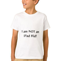 ¡NO soy un chico de iPad! Camiseta básica del niño