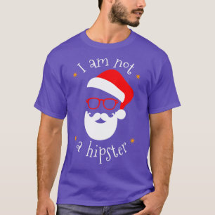 No soy un Hipster Camiseta Hipster para Navidad