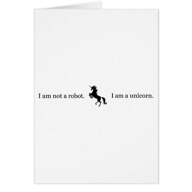 No soy un robot. Soy un unicornio (Frente)