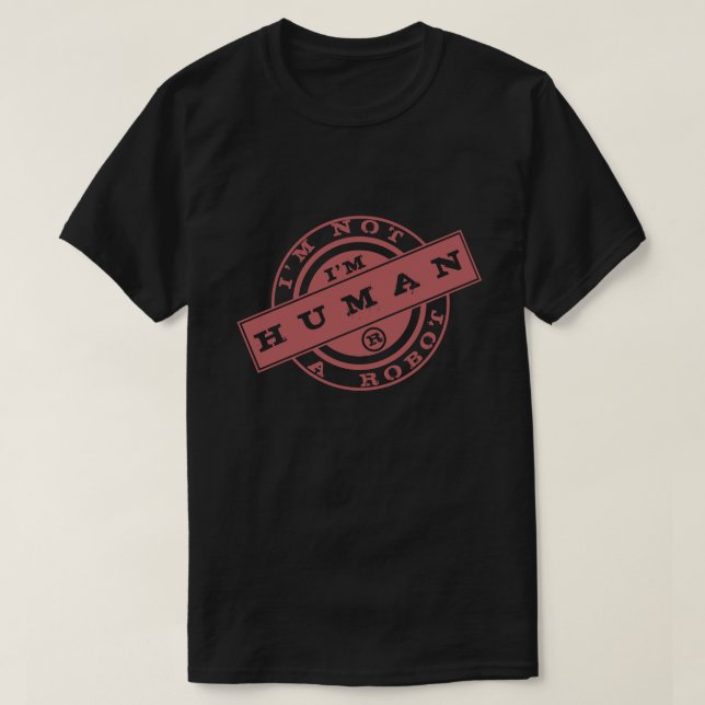 No soy un robot soy una camiseta humana - tengo co (Diseño del anverso)