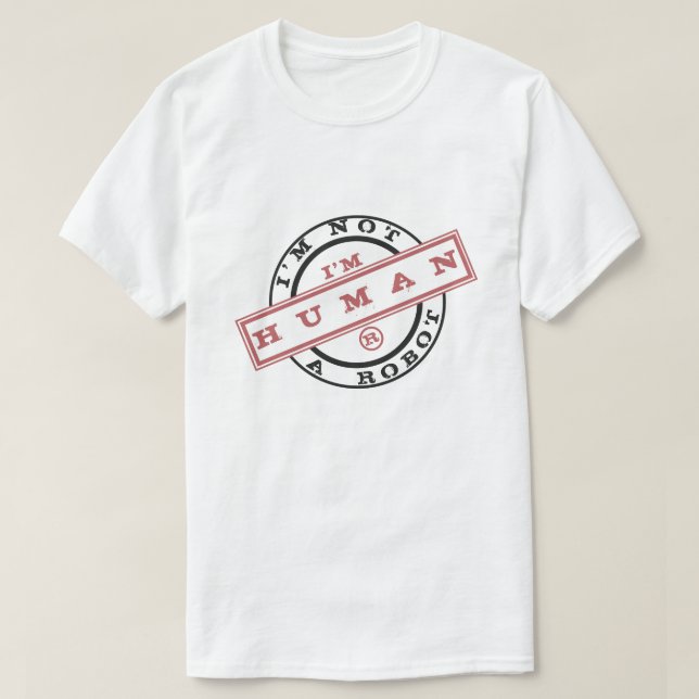 No soy un robot soy una camiseta humana - tengo co (Diseño del anverso)