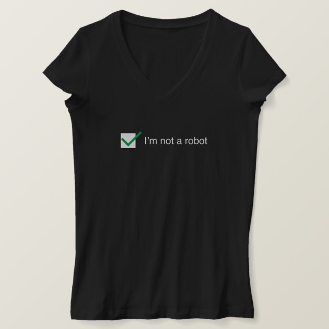 No soy una camiseta del robot (Anverso del diseño)