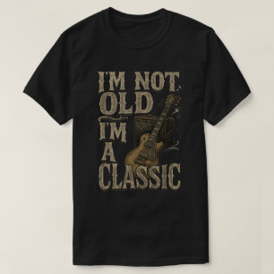 No Soy Viejo Soy una Camiseta de Guitarra Divertid