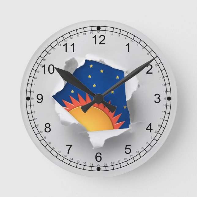 No tan aburrido reloj de pared de Office (Anverso)