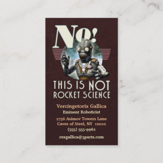NO tarjeta de visita de la ingeniería espacial