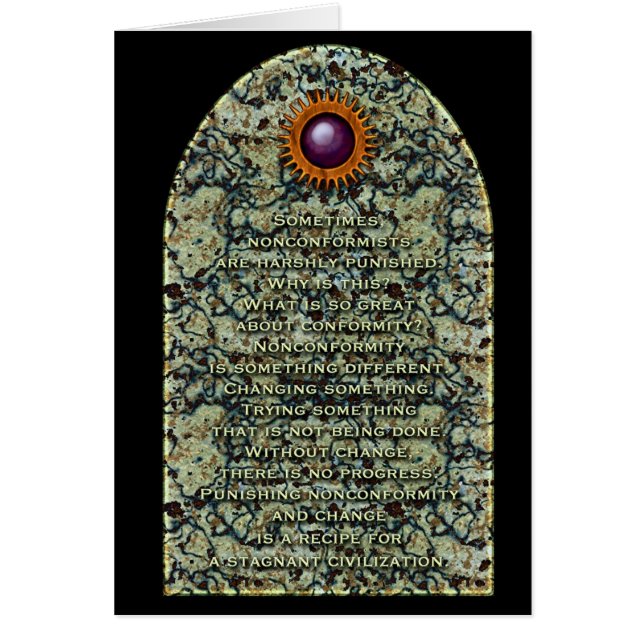 No tarjeta del conformista (Frente)