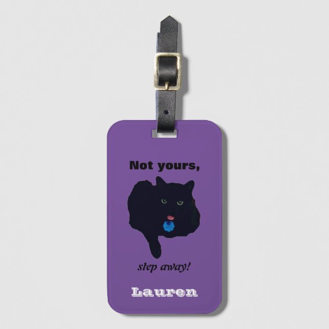 No te alejes de la etiqueta de equipaje acrílico p (Anverso vertical)