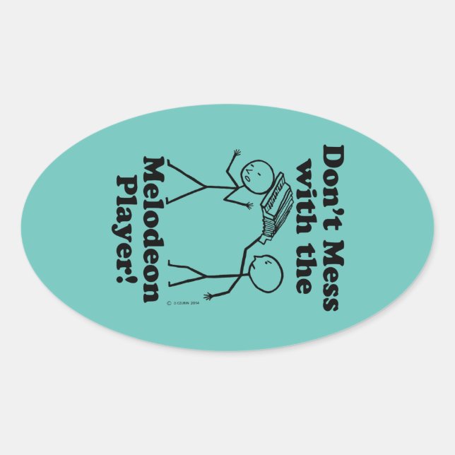 No te metas con el Pegatina del Óvalo del jugador  (Anverso)