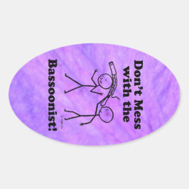 No te metas con el Pegatina oval basonista