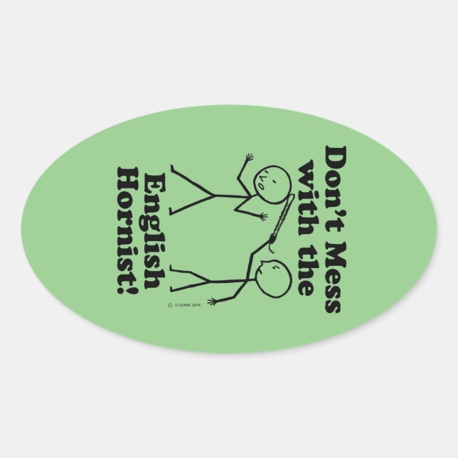 No te metas con el Pegatina Oval, cabecilla de los (Anverso)