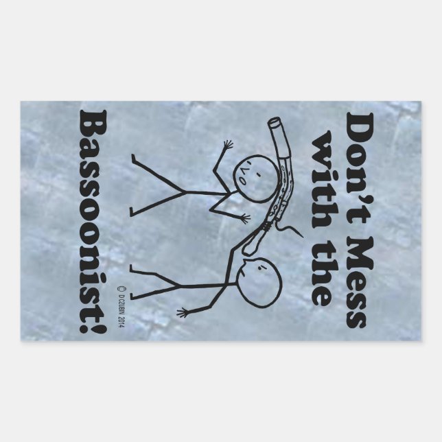 No te metas con el Pegatina rectangular basonista (Anverso)