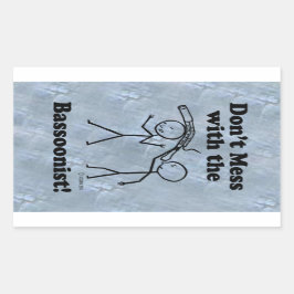 No te metas con el Pegatina rectangular basonista