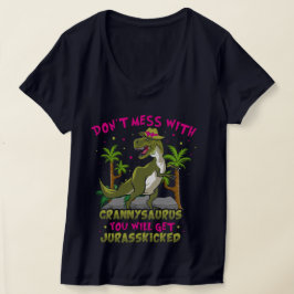 No te metas con la camiseta de Grannysaurus V-Neck
