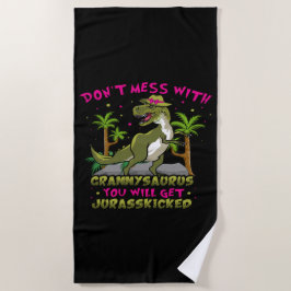 No te metas con la toalla de playa de Grannysaurus