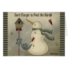 ¡No te olvides de alimentar a los pájaros! Tarjeta