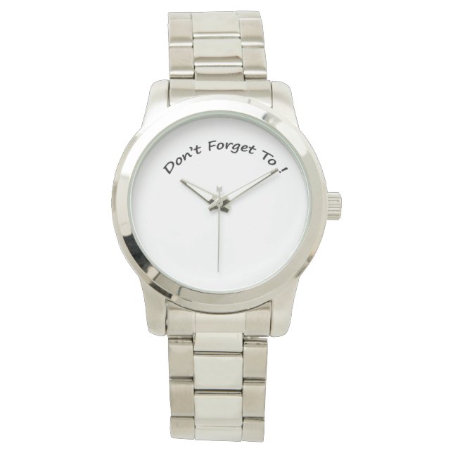 No te olvides de - Relojes para hombres. (Anverso)