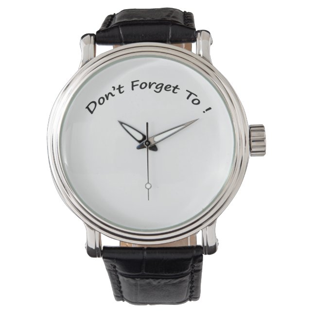 No te olvides de - Relojes para hombres. (Anverso)