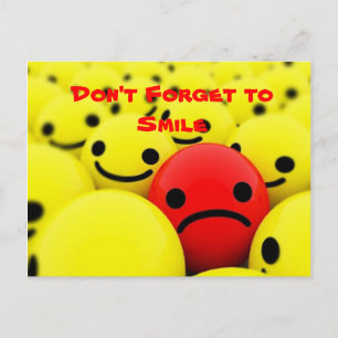 No te olvides de sonreír - postal