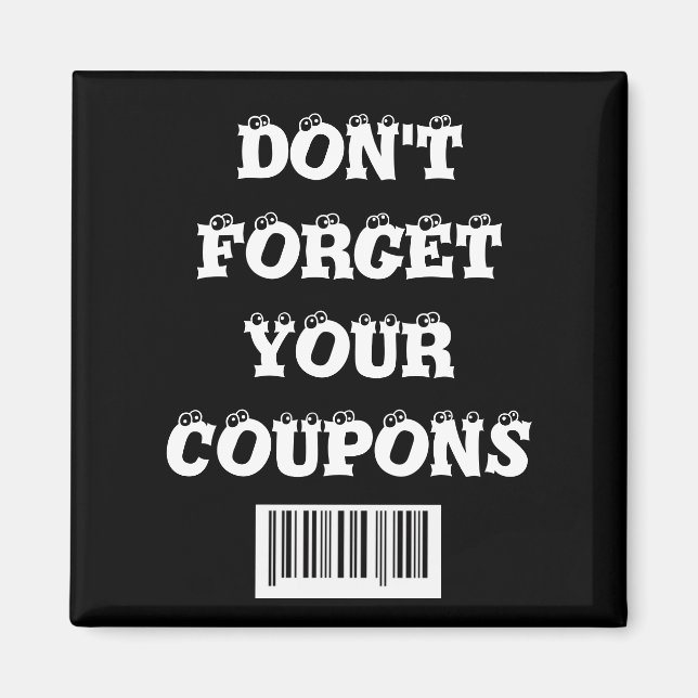 No te olvides de tu imán frigorífico Coupons (Frente)