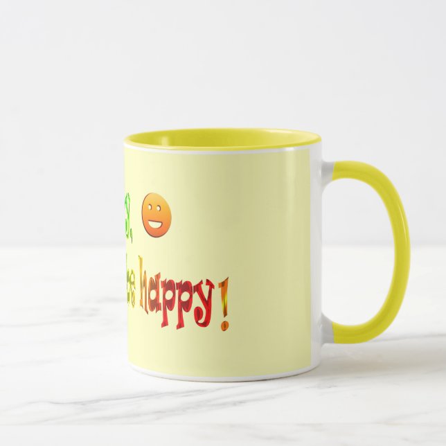 ¡No te preocupes, sé feliz! Taza (Derecha)