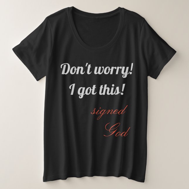 ¡No te preocupes, tengo esto! (Anverso del diseño)