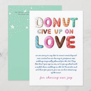 NO TE RINDAS DONUT Con Amor Tarjetas de Cambio de