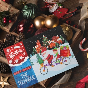 No te sudes la técnica Santa Bicicleta Navidad
