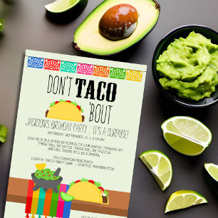 No te Tacos de la Invitación Sorpresa de Fiesta