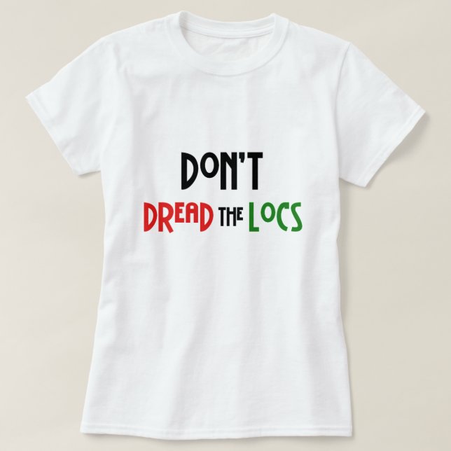 No tema la camiseta del peinado de los Locs (Diseño del anverso)