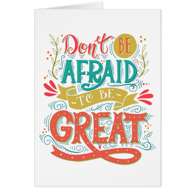 No tenga miedo de ser grande (Frente)